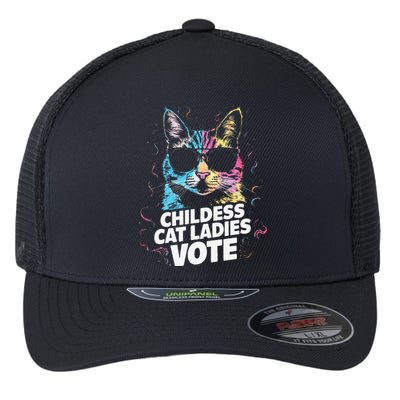 Childless Cat Ladies Vote Flexfit Unipanel Trucker Cap