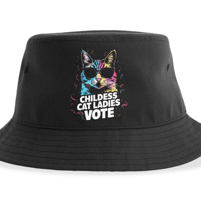 Childless Cat Ladies Vote Sustainable Bucket Hat