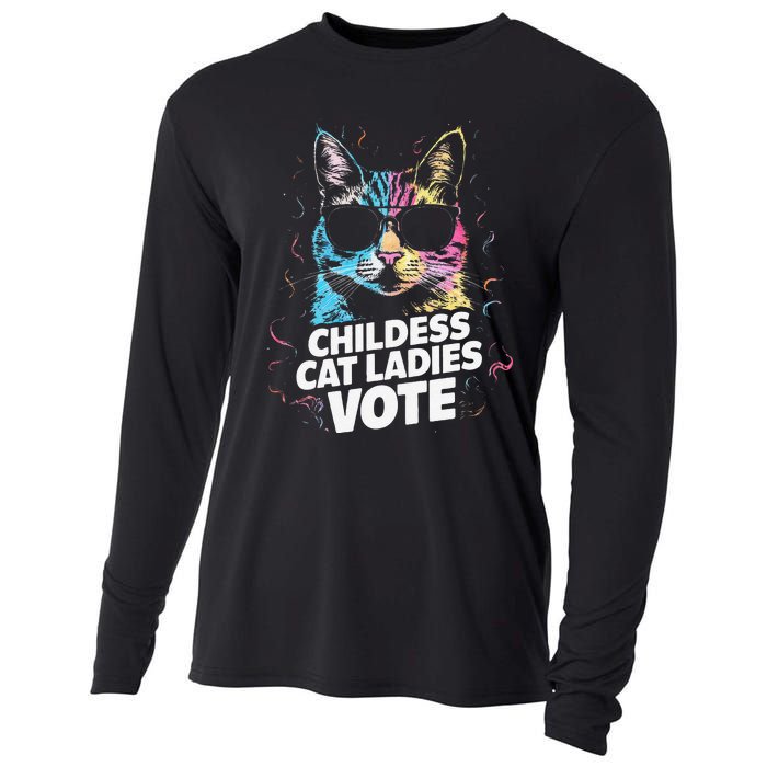 Childless Cat Ladies Vote Cooling Performance Long Sleeve Crew