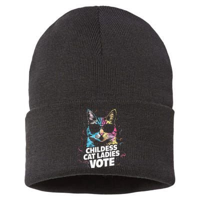 Childless Cat Ladies Vote Sustainable Knit Beanie