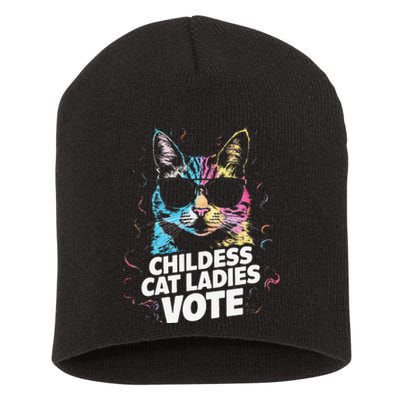 Childless Cat Ladies Vote Short Acrylic Beanie