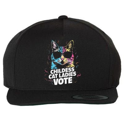 Childless Cat Ladies Vote Wool Snapback Cap