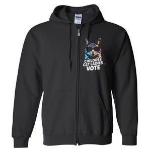 Childless Cat Ladies Vote Full Zip Hoodie