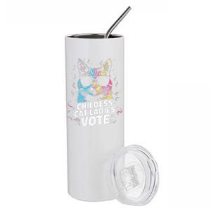 Childless Cat Ladies Vote Stainless Steel Tumbler