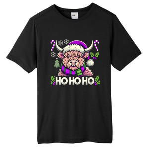 Christmas Cow Lover Santa Hat Cows Christmas Ho Ho Ho Gift Tall Fusion ChromaSoft Performance T-Shirt