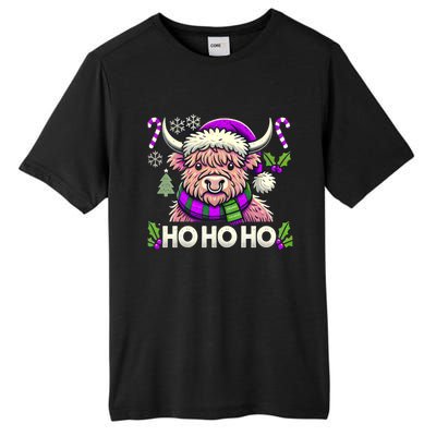 Christmas Cow Lover Santa Hat Cows Christmas Ho Ho Ho Gift Tall Fusion ChromaSoft Performance T-Shirt