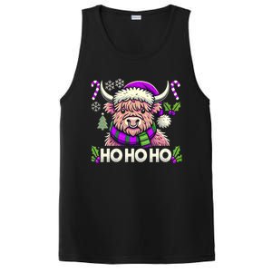 Christmas Cow Lover Santa Hat Cows Christmas Ho Ho Ho Gift PosiCharge Competitor Tank