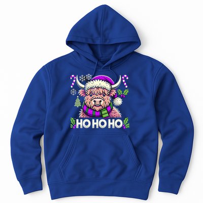 Christmas Cow Lover Santa Hat Cows Christmas Ho Ho Ho Gift Hoodie