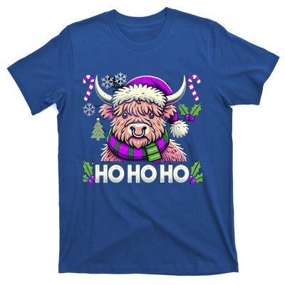 Christmas Cow Lover Santa Hat Cows Christmas Ho Ho Ho Gift T-Shirt