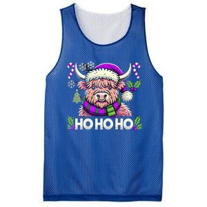 Christmas Cow Lover Santa Hat Cows Christmas Ho Ho Ho Gift Mesh Reversible Basketball Jersey Tank