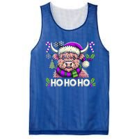 Christmas Cow Lover Santa Hat Cows Christmas Ho Ho Ho Gift Mesh Reversible Basketball Jersey Tank