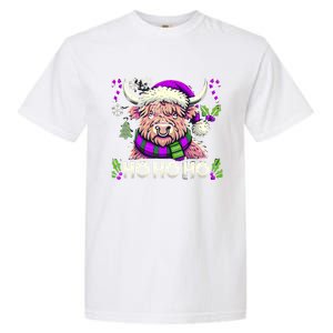 Christmas Cow Lover Santa Hat Cows Christmas Ho Ho Ho Gift Garment-Dyed Heavyweight T-Shirt