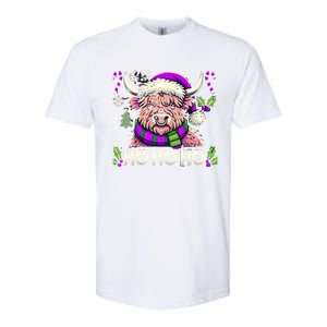 Christmas Cow Lover Santa Hat Cows Christmas Ho Ho Ho Gift Softstyle CVC T-Shirt