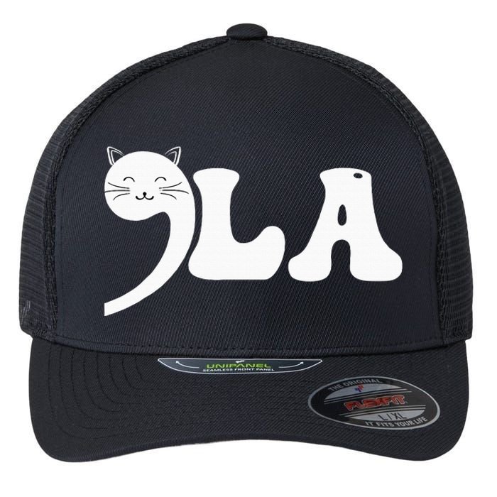 Cat Comma La Kamala Harris For President 2024 Flexfit Unipanel Trucker Cap