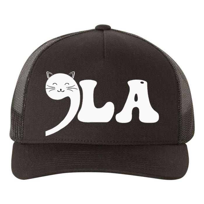 Cat Comma La Kamala Harris For President 2024 Yupoong Adult 5-Panel Trucker Hat