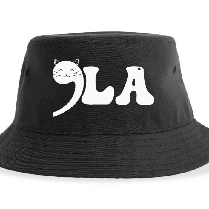 Cat Comma La Kamala Harris For President 2024 Sustainable Bucket Hat