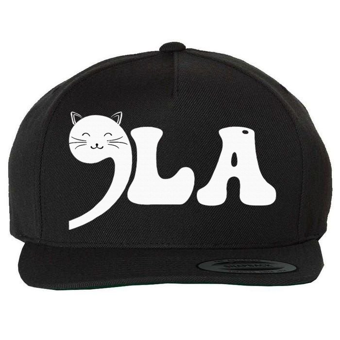 Cat Comma La Kamala Harris For President 2024 Wool Snapback Cap