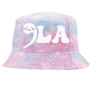 Cat Comma La Kamala Harris For President 2024 Tie-Dyed Bucket Hat