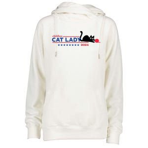 Childless Cat Lady Voting Election 2024 Usa Womens Funnel Neck Pullover Hood