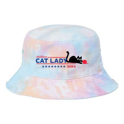 Childless Cat Lady Voting Election 2024 Usa Tie Dye Newport Bucket Hat