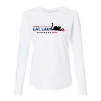 Childless Cat Lady Voting Election 2024 Usa Womens Cotton Relaxed Long Sleeve T-Shirt