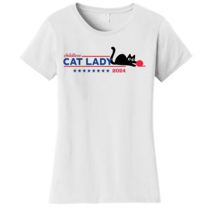 Childless Cat Lady Voting Election 2024 Usa Women's T-Shirt