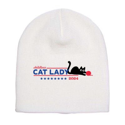 Childless Cat Lady Voting Election 2024 Usa Short Acrylic Beanie