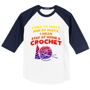 Crocheting Crochet Lover Crochet Yarn Crochet Cool Gift Baseball Sleeve Shirt