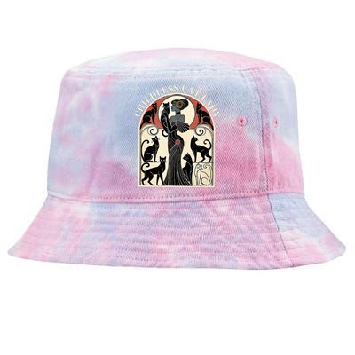 Childless Cat Ladies Cat Karma Retro Funny Tie-Dyed Bucket Hat