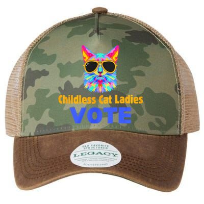 Childless Cat Ladies Vote Blue Legacy Tie Dye Trucker Hat