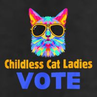 Childless Cat Ladies Vote Blue 7 Panel Mesh Trucker Snapback Hat