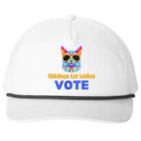 Childless Cat Ladies Vote Blue Snapback Five-Panel Rope Hat