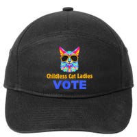 Childless Cat Ladies Vote Blue 7-Panel Snapback Hat