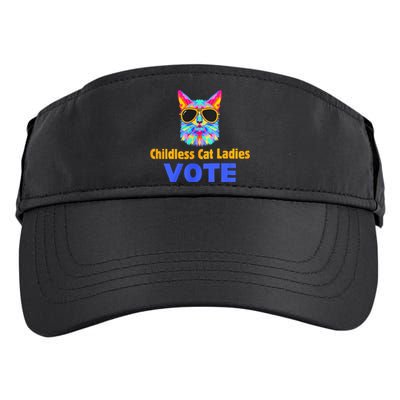 Childless Cat Ladies Vote Blue Adult Drive Performance Visor