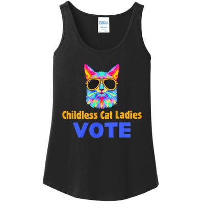 Childless Cat Ladies Vote Blue Ladies Essential Tank