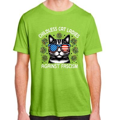 Childless Cat Ladies Against Fascism  Vote For Kamala Adult ChromaSoft Performance T-Shirt