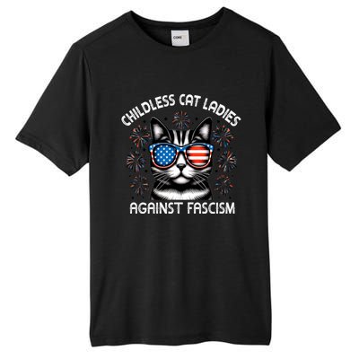 Childless Cat Ladies Against Fascism  Vote For Kamala Tall Fusion ChromaSoft Performance T-Shirt