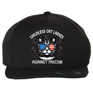 Childless Cat Ladies Against Fascism  Vote For Kamala Wool Snapback Cap