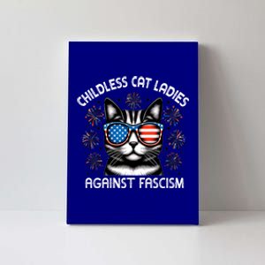 Childless Cat Ladies Against Fascism  Vote For Kamala Canvas