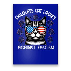 Childless Cat Ladies Against Fascism  Vote For Kamala Poster