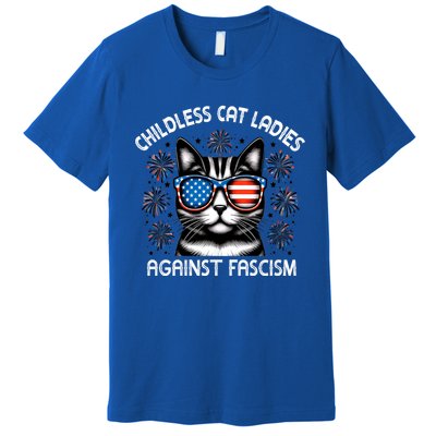 Childless Cat Ladies Against Fascism  Vote For Kamala Premium T-Shirt