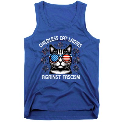 Childless Cat Ladies Against Fascism  Vote For Kamala Tank Top