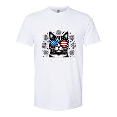 Childless Cat Ladies Against Fascism  Vote For Kamala Softstyle CVC T-Shirt