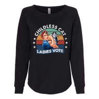 Childless Cat Ladies Vote Rosie The Riveter Vintage Womens California Wash Sweatshirt