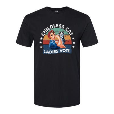 Childless Cat Ladies Vote Rosie The Riveter Vintage Softstyle CVC T-Shirt