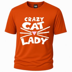 Crazy Cat Lady Long Funny Gift Cute Cat Gift Cooling Performance Crew T-Shirt