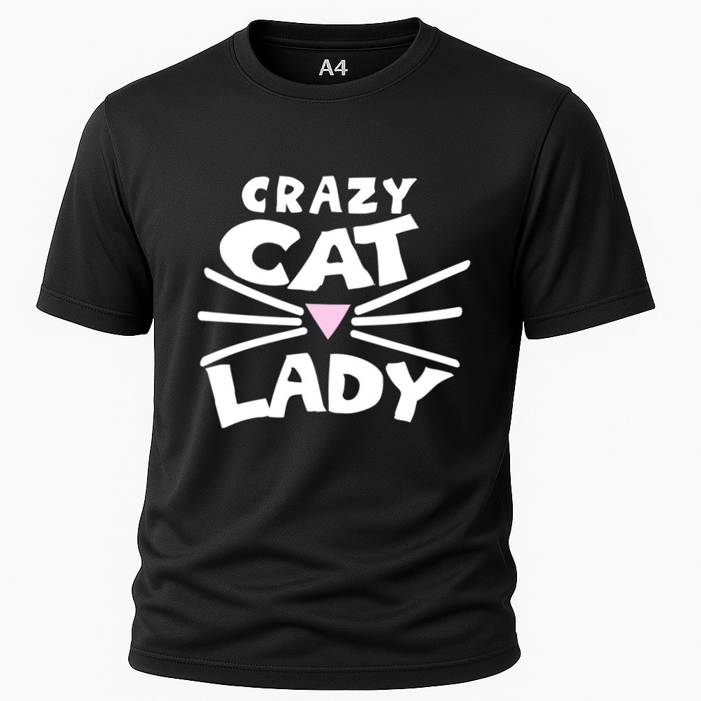 Crazy Cat Lady Long Funny Gift Cute Cat Gift Cooling Performance Crew T-Shirt