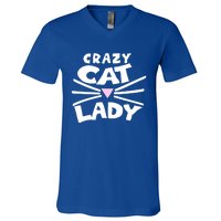 Crazy Cat Lady Long Funny Gift Cute Cat Gift V-Neck T-Shirt