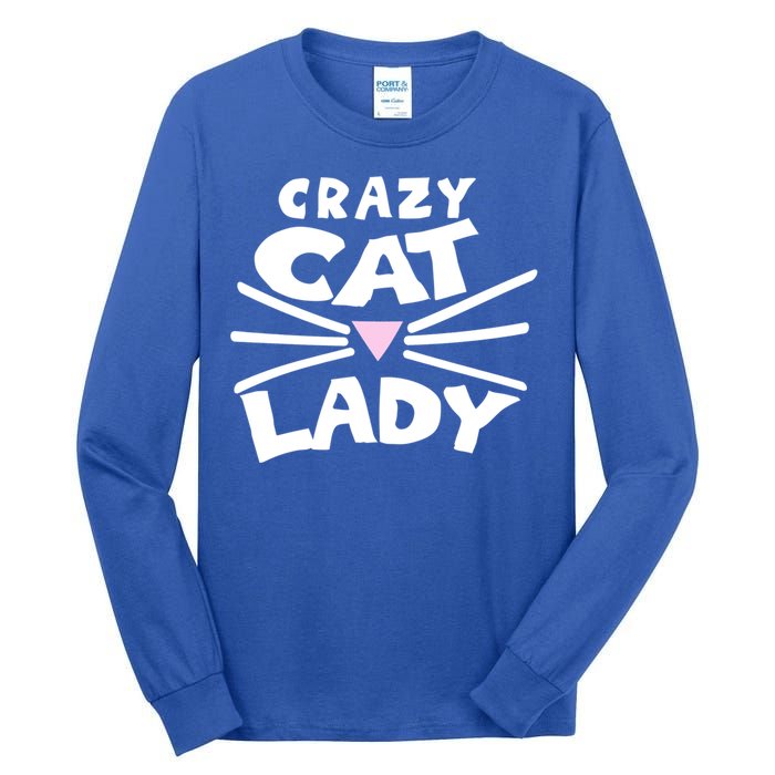 Crazy Cat Lady Long Funny Gift Cute Cat Gift Tall Long Sleeve T-Shirt