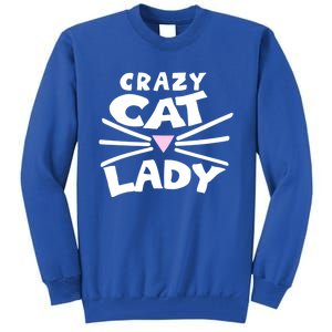 Crazy Cat Lady Long Funny Gift Cute Cat Gift Tall Sweatshirt